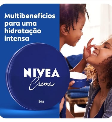 NIVEA Creme Hidratante Lata 56g Hidratação Profunda 24h Corporal Multibenefícios