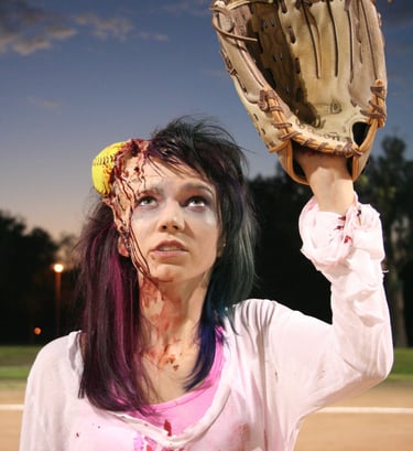 fake sfx softball zombie makeup