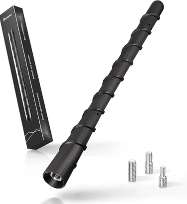 Bingfu Antena Radio Coche Corto Universal Goma Varilla 18cm Amplificada 