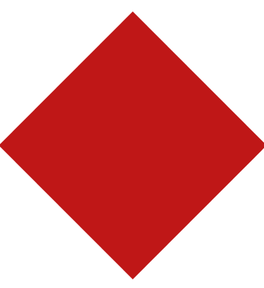 a red square with a diamond shaped diamond