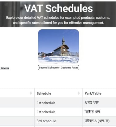 VAT Schedule
