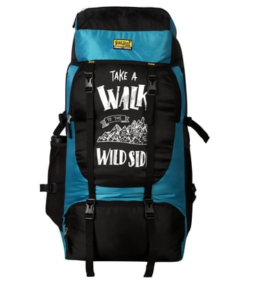 a trekking bags with print take a walk wild side