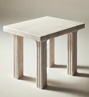 Trawertyn stolik kawowy, stolik z włoskiego kamienia naturalnego