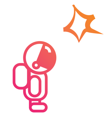 The hypnonaute logo : a cosmonaute with his star