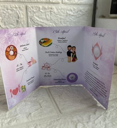 Twofold Itinerary card by Geet Events