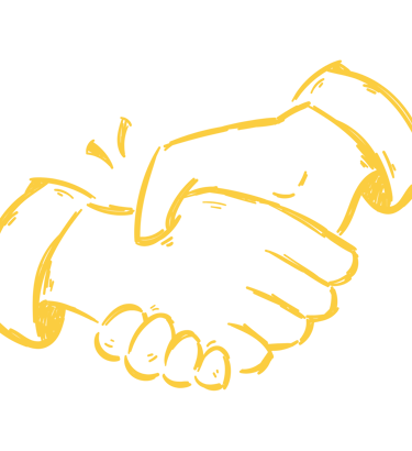 Icone de deux mains qui se serrent pour mettre en avant notre valeur qui est le respect des coutumes