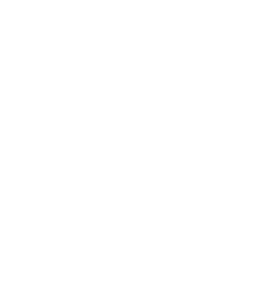 White teamwork icon showing three people silhouettes in a circle representing a business network.