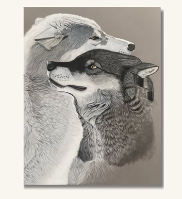Mid-stage pastel portrait demonstrating the development of texture, depth and realism in wildlife ar