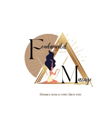 Logo de fondamental massage reflétant la puissance et la libération féminine