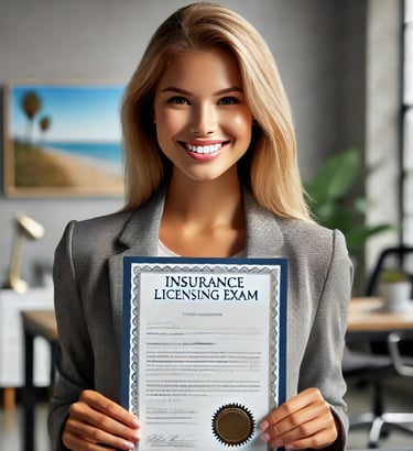 California girl passed her insurance licensing exam