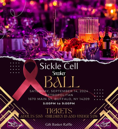 Sickle Cell Sneaker Ball Flyer created by GMC Exquisite Events