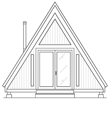 a house with a large window and a small window