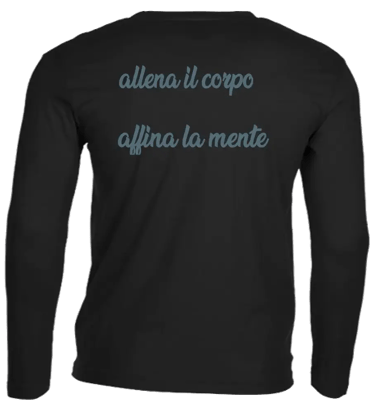 t-shirt maniche lunghe  black  con scritta