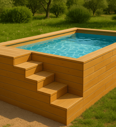 alt="mini piscine en bois"