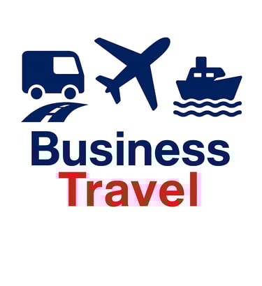 a business travel logo with a boat and a boat