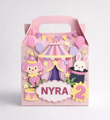 Circus themed kids party box