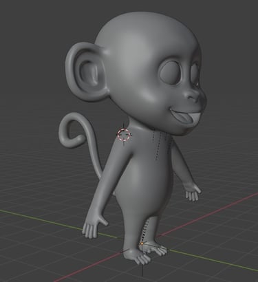 Modelagem 3D do mascote desenvolvido pela Produtora Movemen