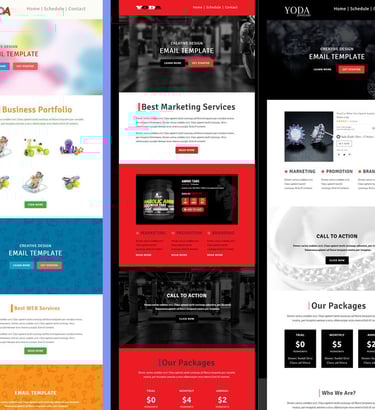 a variety of webpages for a website