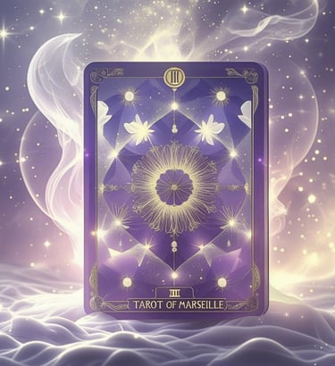 nathalie bouhours tarothérapie Mission d'âme tarot médiumnité carte de tarot violet