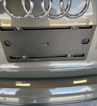 Gray Audi Bumper PPF removed