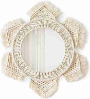 Bohemian Macramé Wall Hanging Décor – Handmade Woven Boho Wall Art for Bedroom,