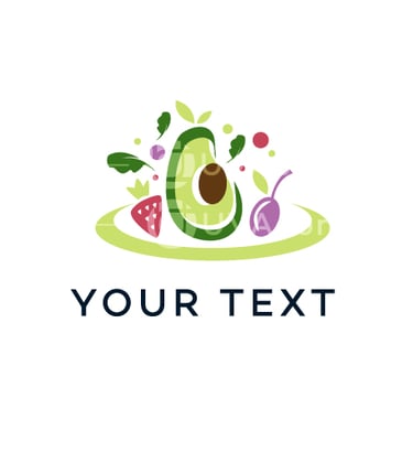 a fruit and vegetable logo for a restaurant