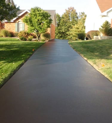 Completed sealcoat job
