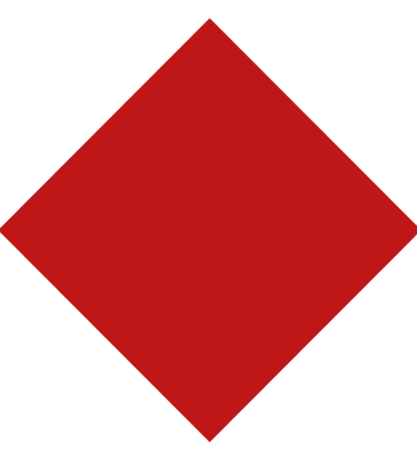 a red square with a diamond shaped diamond