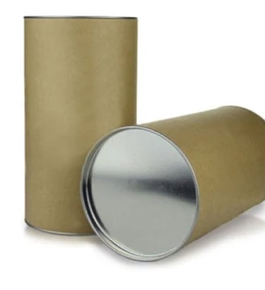 a group of cans of different sizes and colors