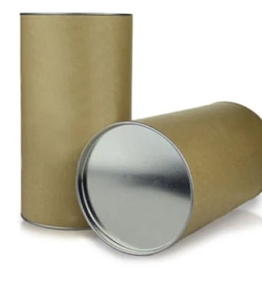 a group of cans of different sizes and colors