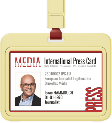 International Journalist Press Card badge