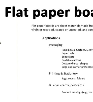 a stack of flat paper boards