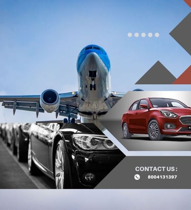airport car rental service available in Prayagraj, Lucknow, and Varanasi, offering convenient pickup and drop-off for travele