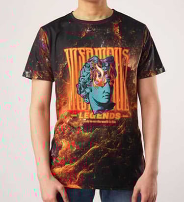 all over printed t-shirt
