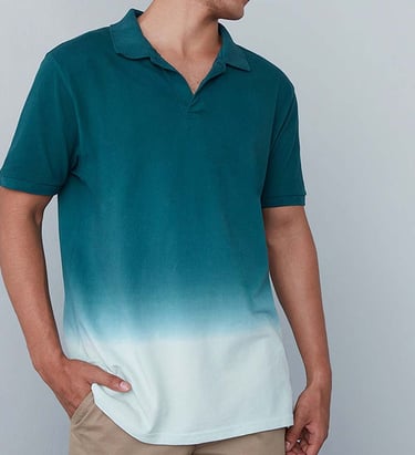 two tone casual polo t-shirt