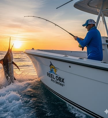photo of a angler fishing with reelobx pro series  gear 