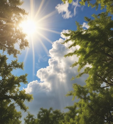 Sunlight, portraying the joy we can feel, with spiritual healing, a fundamental part of Reiki.