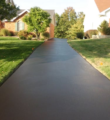Completed sealcoat job