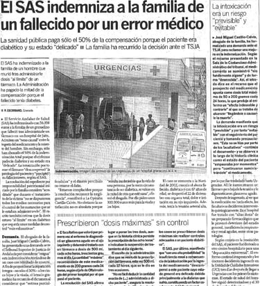 negligencia médica diabetes- dosis excesiva de medicamento