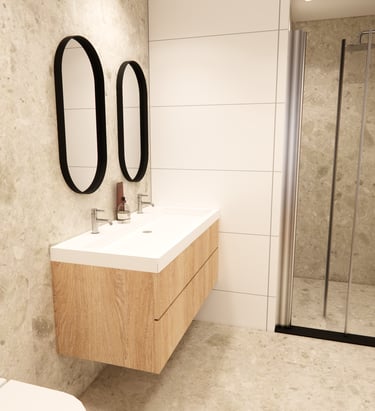 Badkamerontwerp transformatie Westland