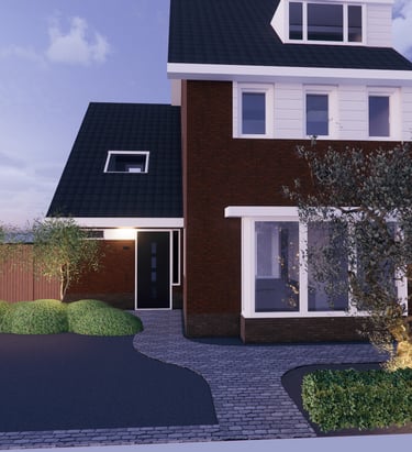 Nieuwbouw woning exterieur tuin Westland
