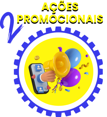 icones coloridos representando ação promocional