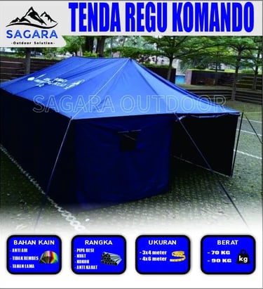 tenda ukuran 3x4 yaitu tenda komando sering di gunakan untuk berbagai macam kegiatan