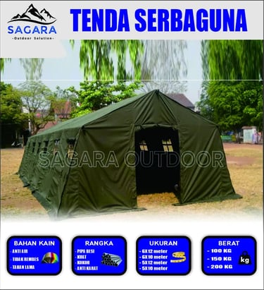 tenda serbaguna berbagai macam ukuran cocok di gunakan untuk berbagai  kegiatan
