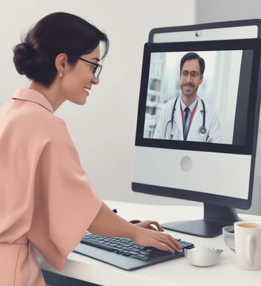 A diverse group of medical professionals collaborating in a modern healthcare environment