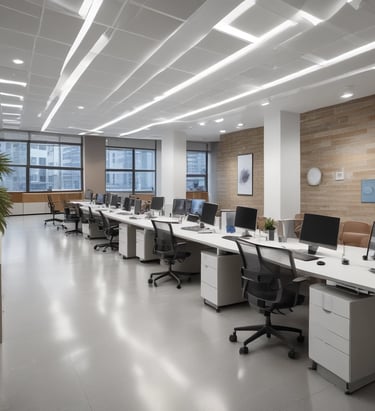 A focused business meeting where a team discusses growth strategies using charts and laptops.