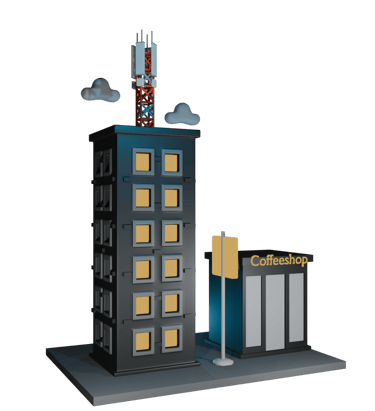 3d Blender Telecom Rooftop Tower