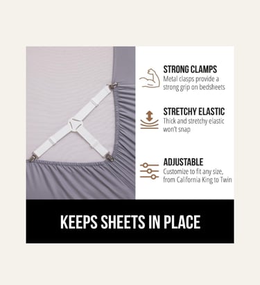 GORILLA GRIP Patent Pending Bed Sheet Holders