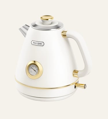 Hazel Quinn Retro Electric Kettle - Pearl White