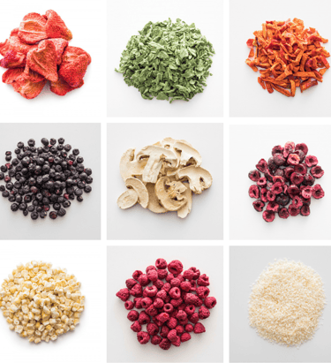 Nine freeze dried food for THM Recipes